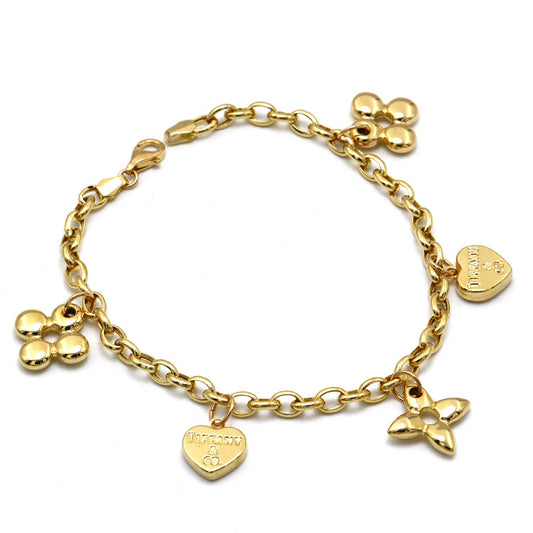 Real Gold GZTF Dangler Bracelet LVA 1608 (18 C.M) BR1839