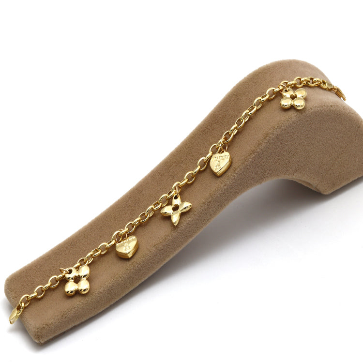 Real Gold GZTF Dangler Bracelet LVA 1608 (18 C.M) BR1839