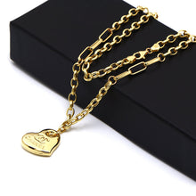 Real Gold GZCH Heart Necklace LVA1640 (40 CM) N1504