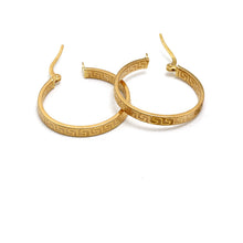 Real Gold Maze Hoop Round Clip Earring Set - Model 6320 E1948