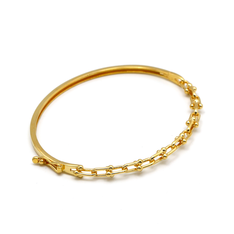 Real Gold GZTF Hardware Lock Bangle 6601 45 - 55 MM (SIZE 14-15) BA1461