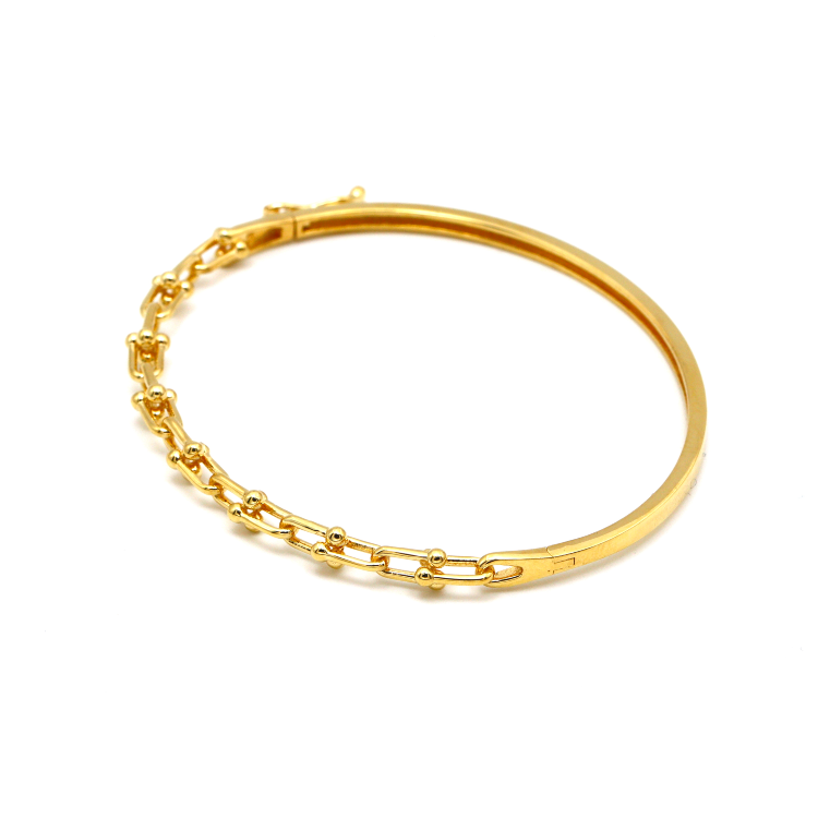 Real Gold GZTF Hardware Lock Bangle 6601 45 - 55 MM (SIZE 14-15) BA1461