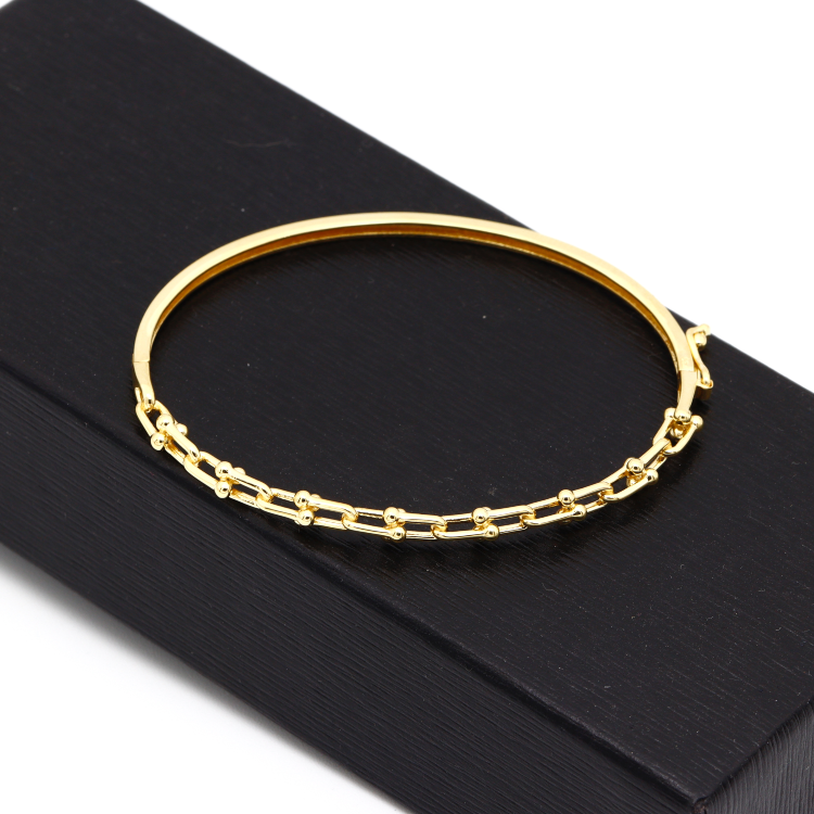 Real Gold GZTF Hardware Lock Bangle 6601 45 - 55 MM (SIZE 14-15) BA1461