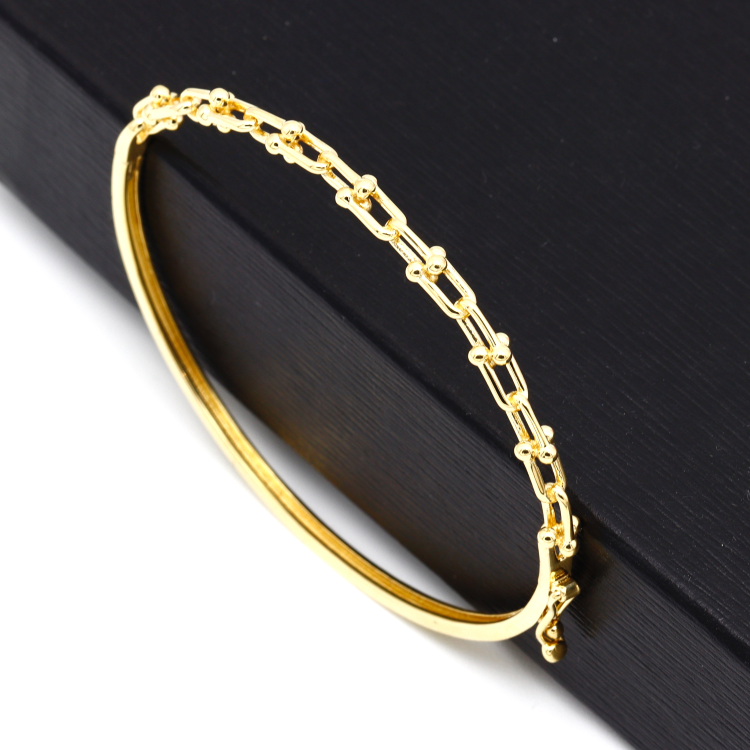 Real Gold GZTF Hardware Lock Bangle 6601 45 - 55 MM (SIZE 14-15) BA1461