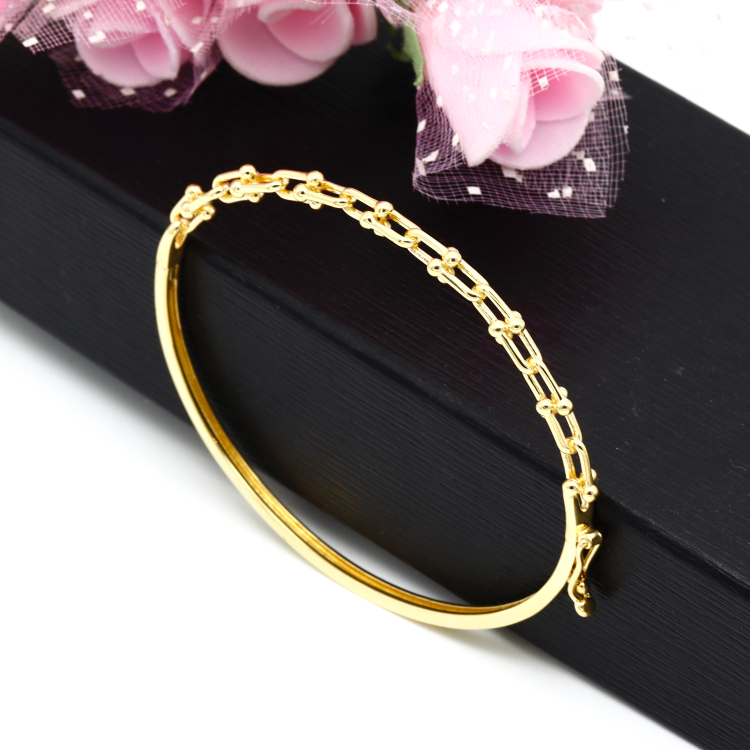 Real Gold GZTF Hardware Lock Bangle 6601 45 - 55 MM (SIZE 14-15) BA1461