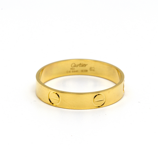 Real Gold GZCR Solid Plain Ring 4 MM 0211 (SIZE 10) R2165