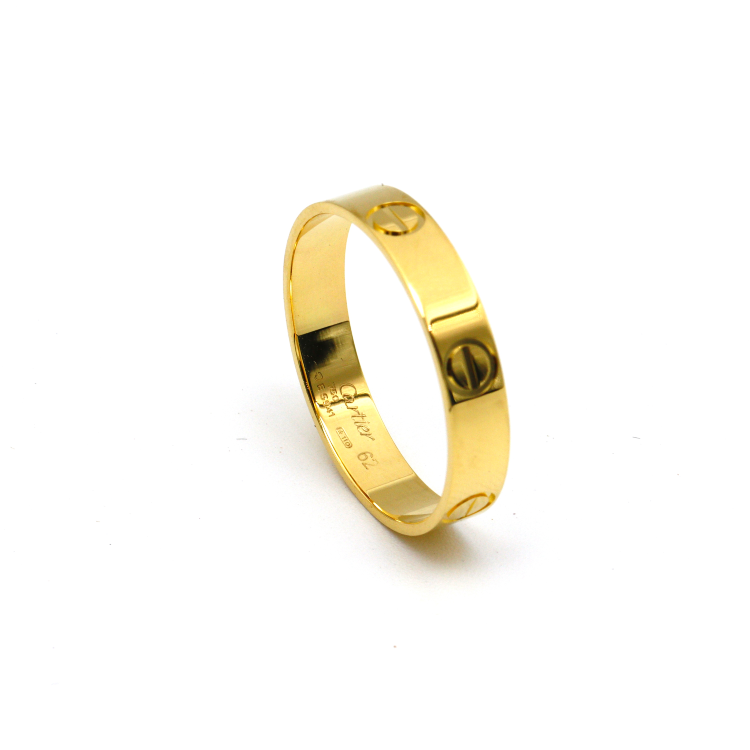 Real Gold GZCR Solid Plain Ring 4 MM 0211 (SIZE 9) R2164