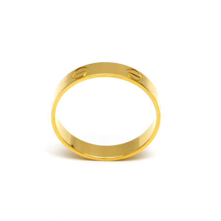 Real Gold GZCR Solid Plain Ring 4 MM 0211 (SIZE 8) R2163