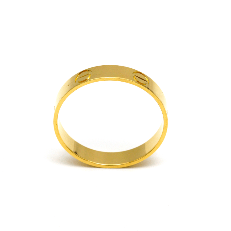 Real Gold Solid Plain Ring 4 MM (Size 7) - Model GZJCT0211 R2618