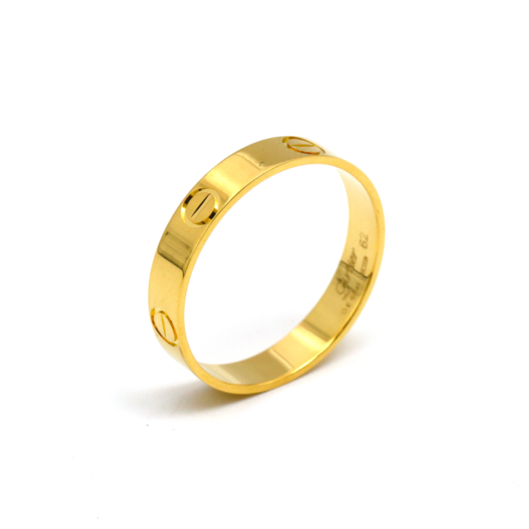 Real Gold GZCR Solid Plain Ring 4 MM 0211 (SIZE 9) R2164