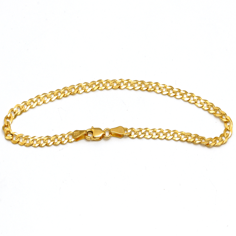 Real Gold Solid Figaro Chain Anklet 7908 (26 C.M) A1354