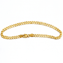 Real Gold Solid Figaro Chain Anklet 7908 (26 C.M) A1354