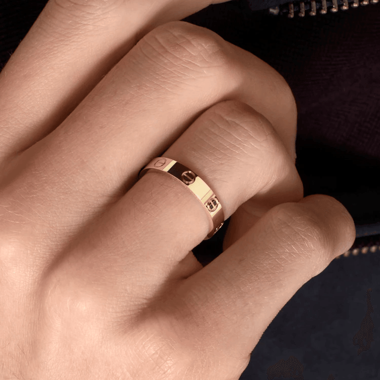 Real Gold Solid Plain Ring 4 MM (Size 7) - Model GZJCT0211 R2618