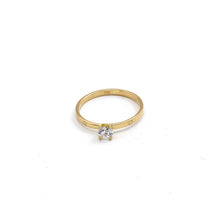 Real Gold GZCR Thin Plain Solitaire Ring (Size 8.5) - Model 0677-2 R2599