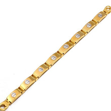 Real Gold GZCR 2 Color Screw Belt Unisex Bracelet (18 C.M) 0151-YW BR1632