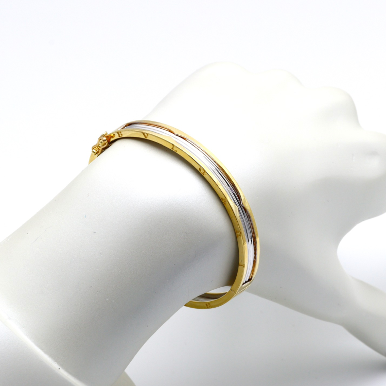 Real Gold GZBV 2 Color Bangle BLZ 0223 (SIZE 16) A BA1357