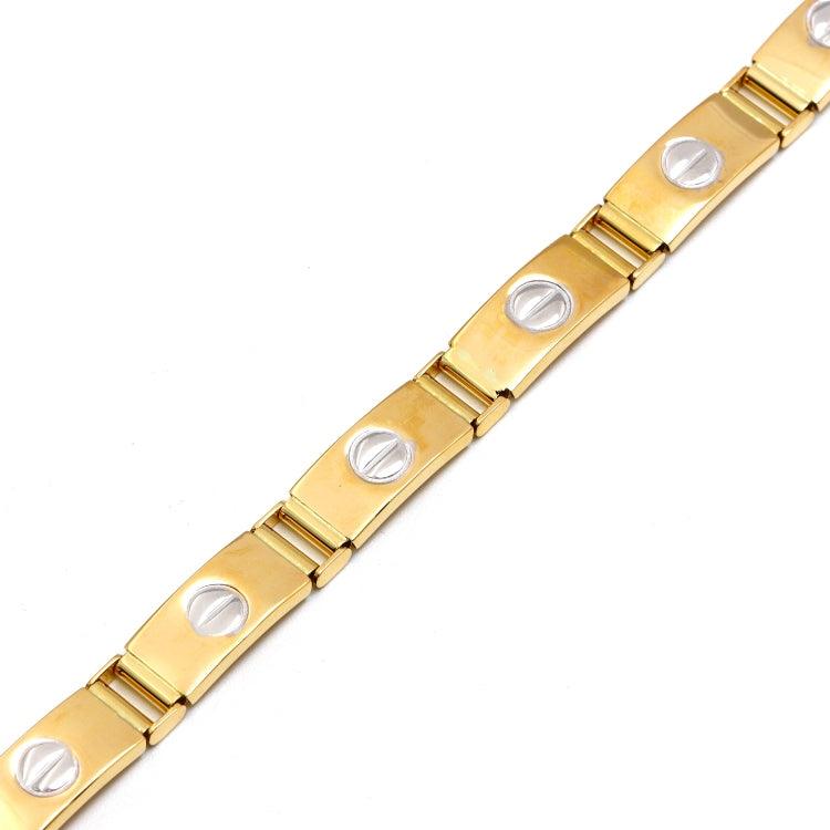Real Gold GZCR 2 Color Screw Belt Unisex Bracelet (20 C.M) 0151-YW BR1908