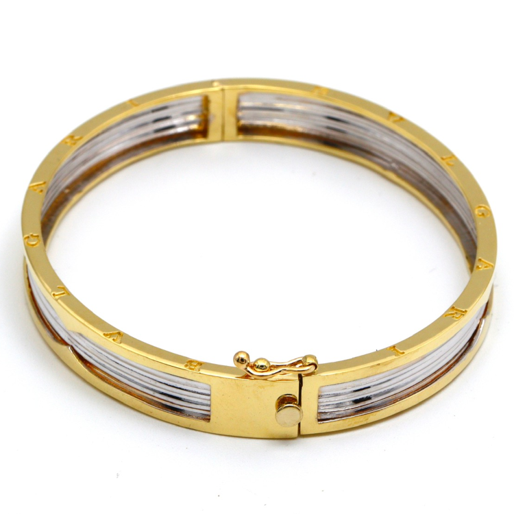 Real Gold GZBV 2 Color Bangle BLZ 0223 (SIZE 16) A BA1357