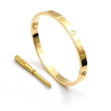 Real Gold Oval Love Bangle GZJCT (Size 21) BLZ0254/2 BA1586