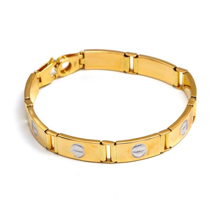 Real Gold GZCR 2 Color Screw Belt Unisex Bracelet (20 C.M) 0151-YW BR1908