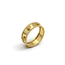 Real Gold Elegant Clover Stone Ring (Size 8.5) - Model GZJVN 1643 R2678