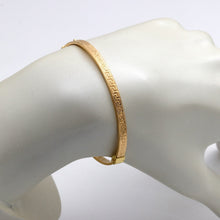 Real Gold Thick Plain Maze Hoop Bangle 0106/4 - (SIZE 16) BA1659