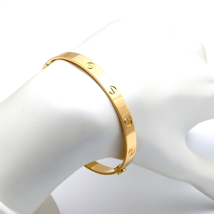 Real Gold GZCR Solid Screw Bangle BLZ 0209 (SIZE 16) A BA1338
