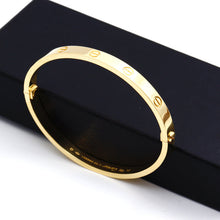 Real Gold Oval Love Bangle GZJCT (Size 21) BLZ0254/2 BA1586