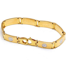 Real Gold GZCR 2 Color Screw Belt Unisex Bracelet (18 C.M) 0151-YW BR1632