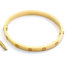 Real Gold Oval Love Bangle GZJCT (Size 22) BLZ0254/2 BA1585