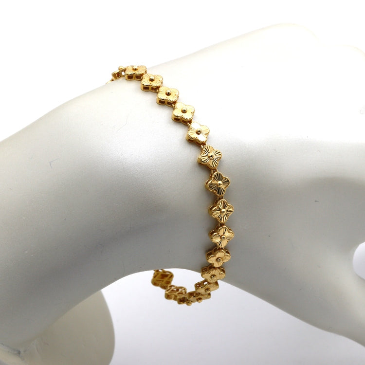 Real Gold Lined Clover GZJVN Bracelet (17 C.M) - Model TCB0223 BR1771