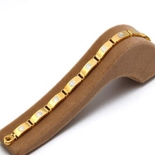 Real Gold GZCR 2 Color Screw Belt Unisex Bracelet (18 C.M) 0151-YW BR1632