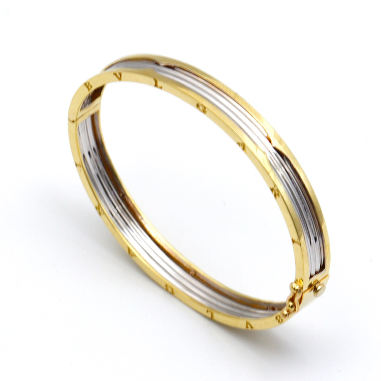 Real Gold GZBV 2 Color Bangle BLZ 0223 (SIZE 16) A BA1357