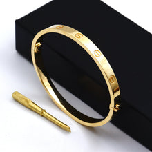 Real Gold Oval Love Bangle GZJCT (Size 21) BLZ0254/2 BA1586