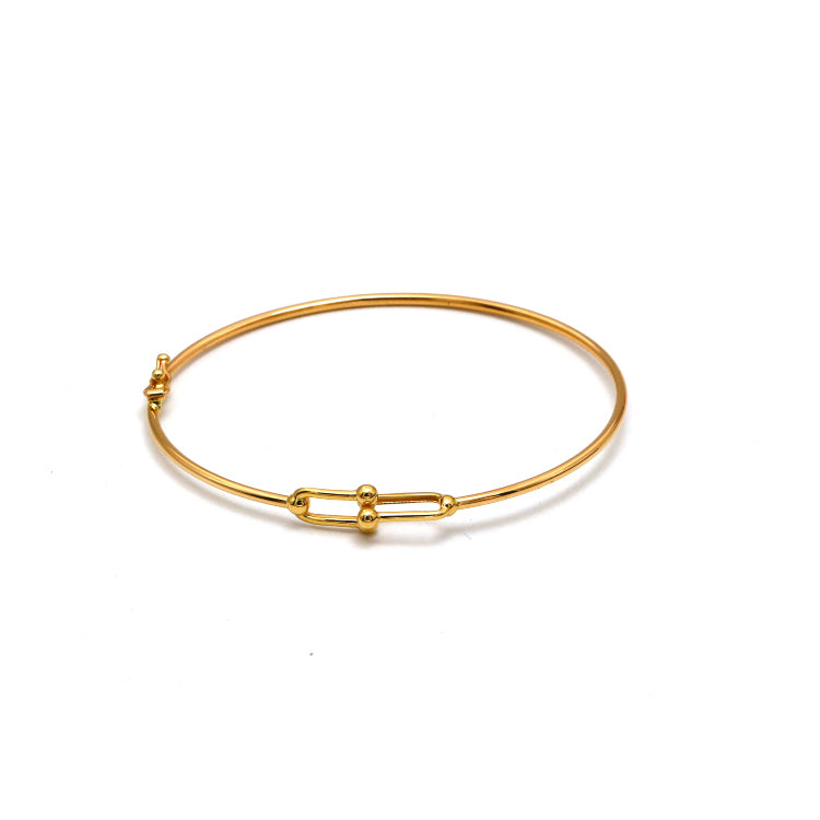 Real Gold GZTF Thin Plain Bangle TBS 0539 (SIZE 17) B BA1481