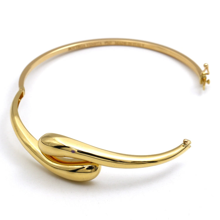 Real Gold Tear Drop Bangle 1244 - (SIZE 17) BA1518