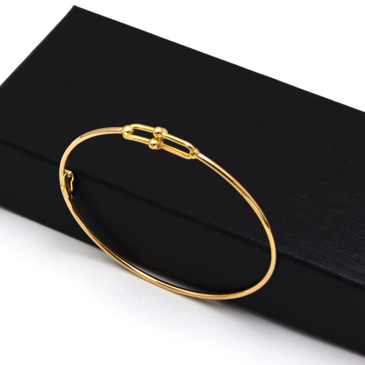 Real Gold GZTF Thin Plain Bangle TBS 0539 (SIZE 17) A BA1480