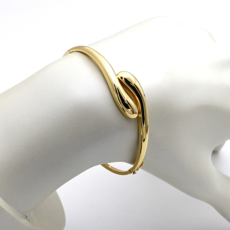 Real Gold Tear Drop Bangle 1244 - (SIZE 15) BA1514