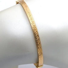 Real Gold Thick Plain Maze Hoop Bangle 0106/4 - (SIZE 16) BA1659