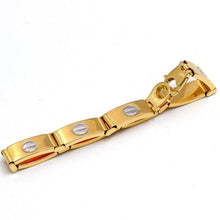 Real Gold GZCR 2 Color Screw Belt Unisex Bracelet (18 C.M) 0151-YW BR1632