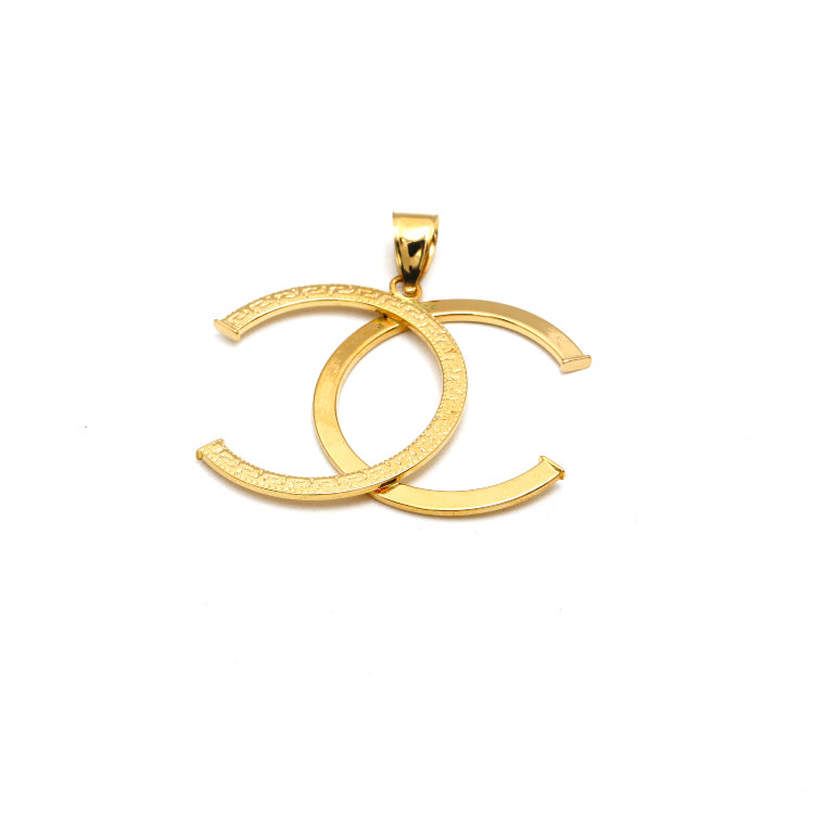 Real Gold GZCH Plain Maze Hoop Design Big Pendant 0154 - 3KU P 1938