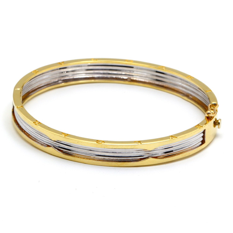 Real Gold GZBV 2 Color Bangle BLZ 0223 (SIZE 16) A BA1357