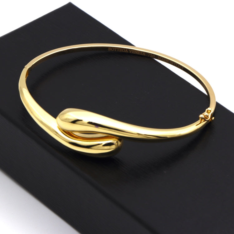 Real Gold Tear Drop Bangle 1244 - (SIZE 15) BA1514