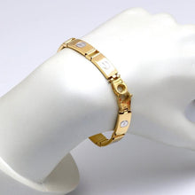 Real Gold GZCR 2 Color Screw Belt Unisex Bracelet (18 C.M) 0151-YW BR1632