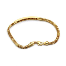 Real Gold Stone Plain Chain Thick Unisex Bracelet (19 C.M) - Model GZJCT 4919 BR1752