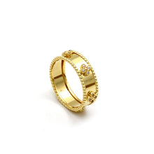 Real Gold Elegant Clover Stone Ring (Size 8.5) - Model GZJVN 1643 R2678