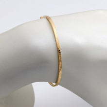 Real Gold Thin Plain Maze Hoop Bangle 1017/2 - (SIZE 21) BA1650