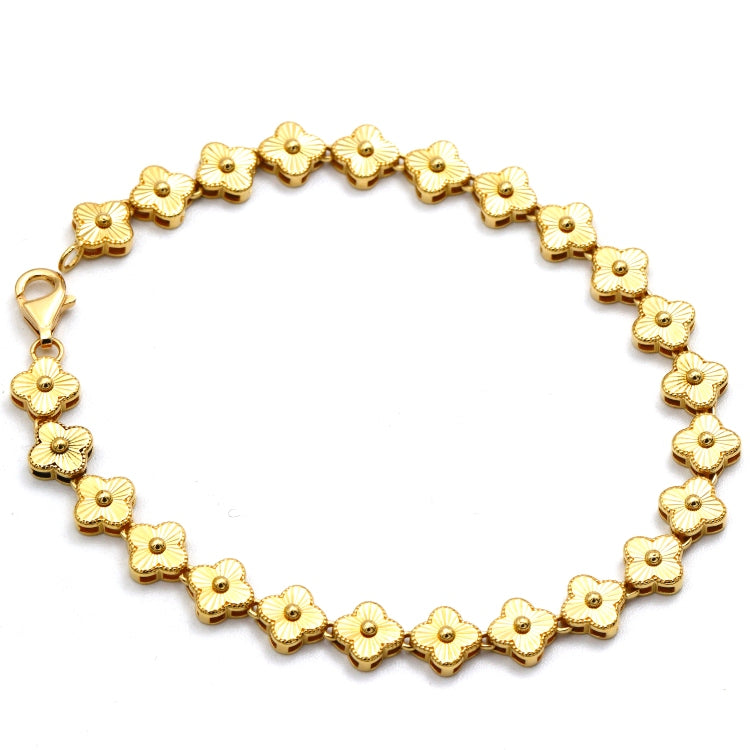 Real Gold Lined Clover GZJVN Bracelet (19 C.M) - Model TCB0223 BR1769