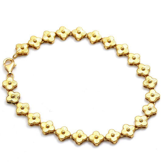 Real Gold Lined Clover GZJVN Bracelet (18 C.M) - Model TCB0223 BR1770