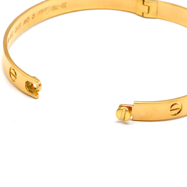 Real Gold GZCR Solid Screw Bangle BLZ 0209 (SIZE 16) A BA1338